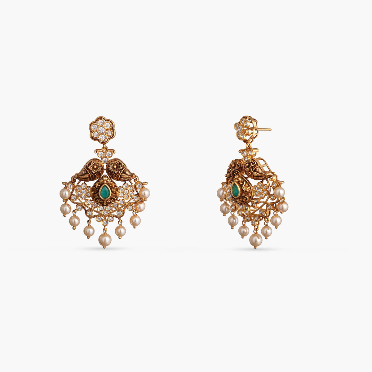 Aishani Silver Temple Necklace Set