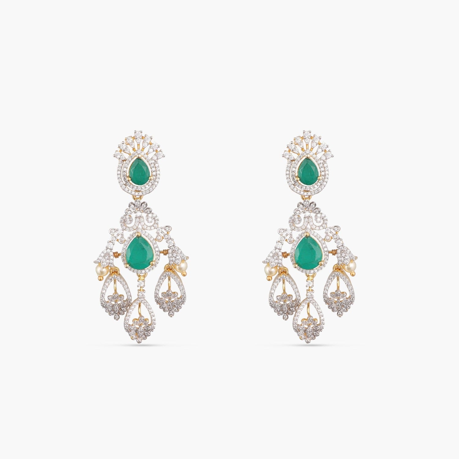 Necklaces Ridhi CZ Silver Necklace Set