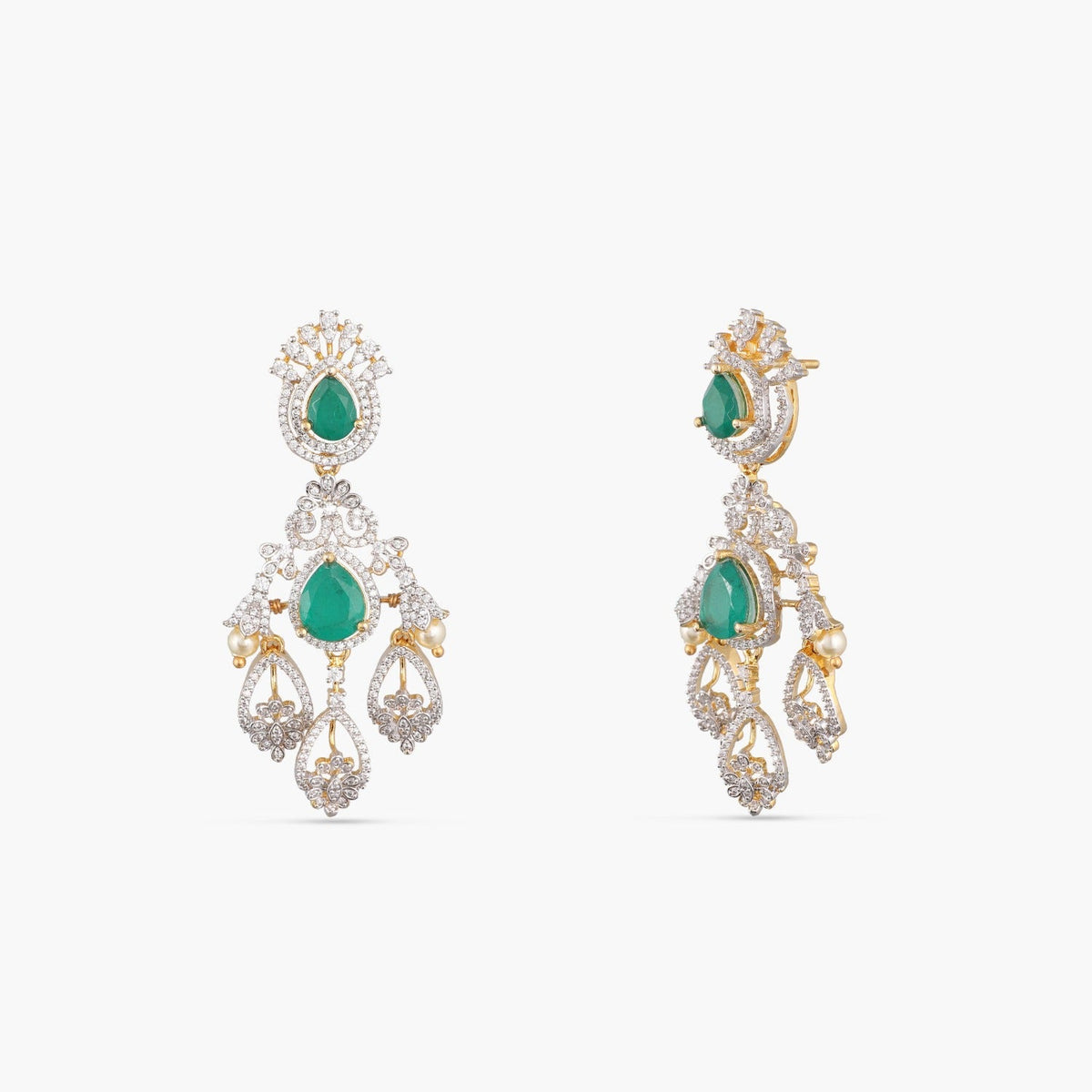 Necklaces Ridhi CZ Silver Necklace Set