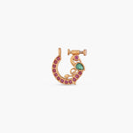 Manvitha Kempu Jadau Silver Nose Ring