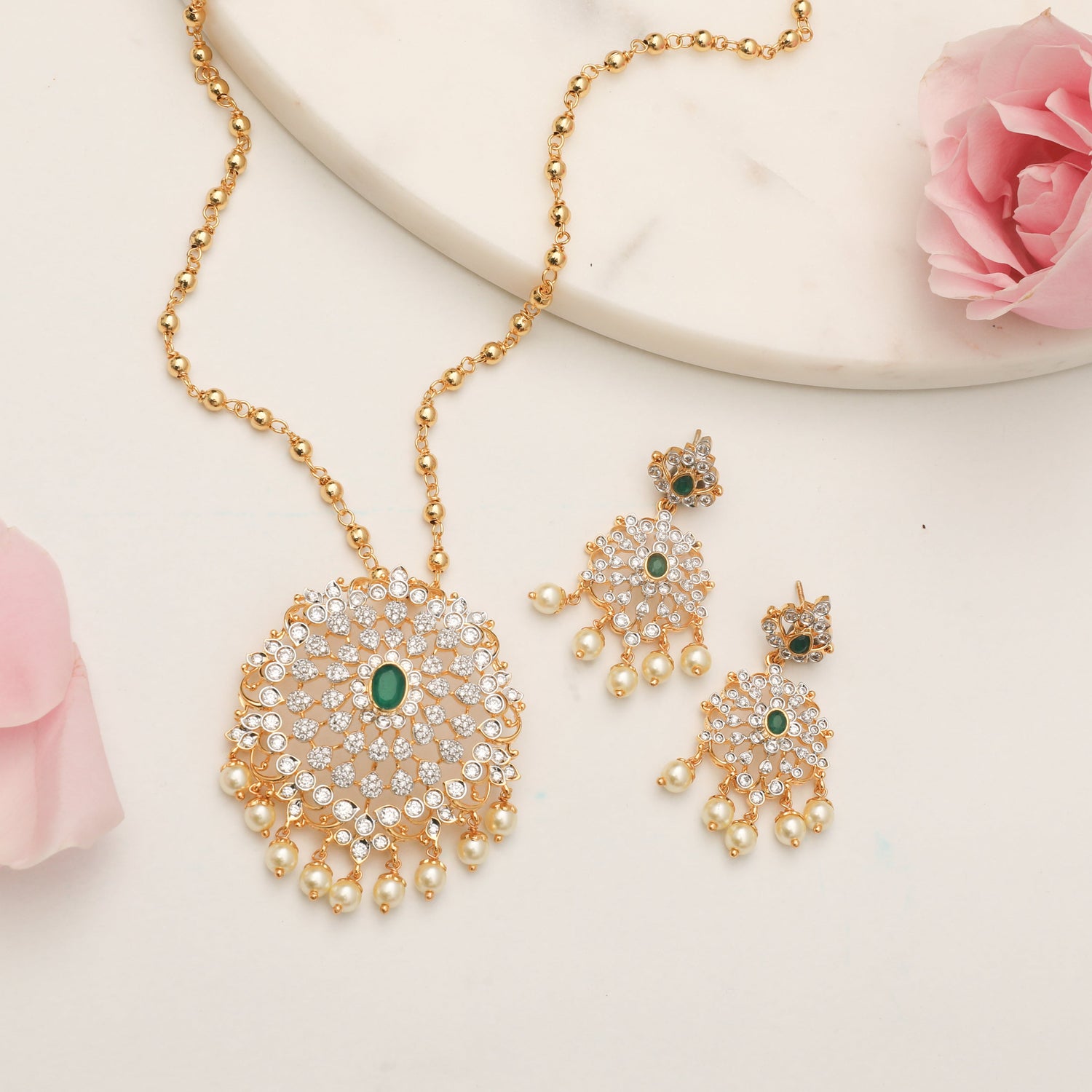 Pendants Emilia CZ Silver Pendant Set