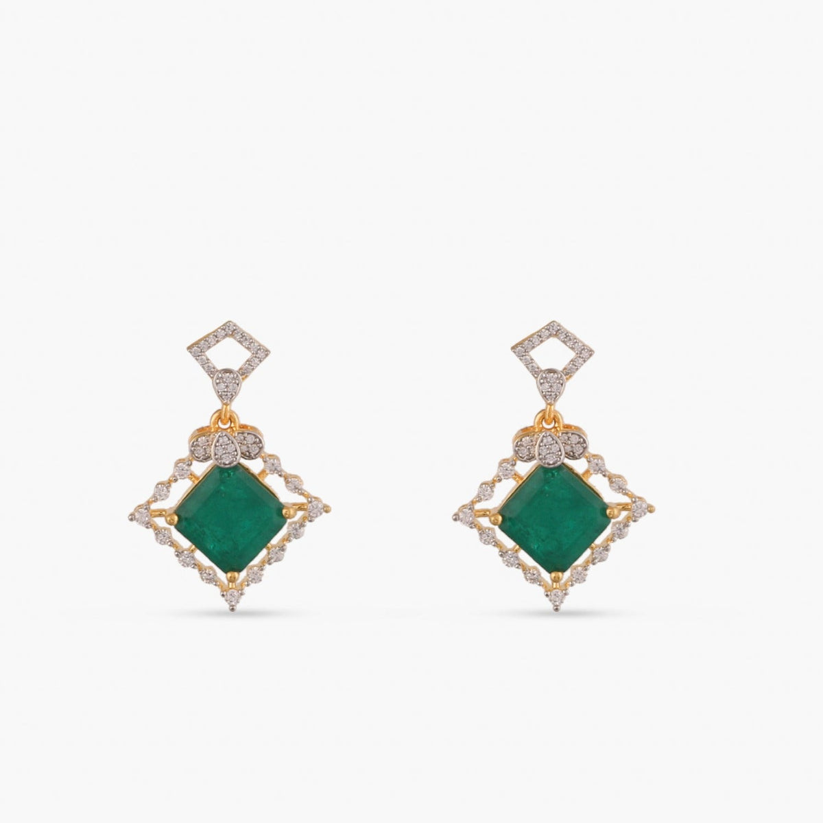Pendants Emerald Sparkle CZ Silver Pendant Set
