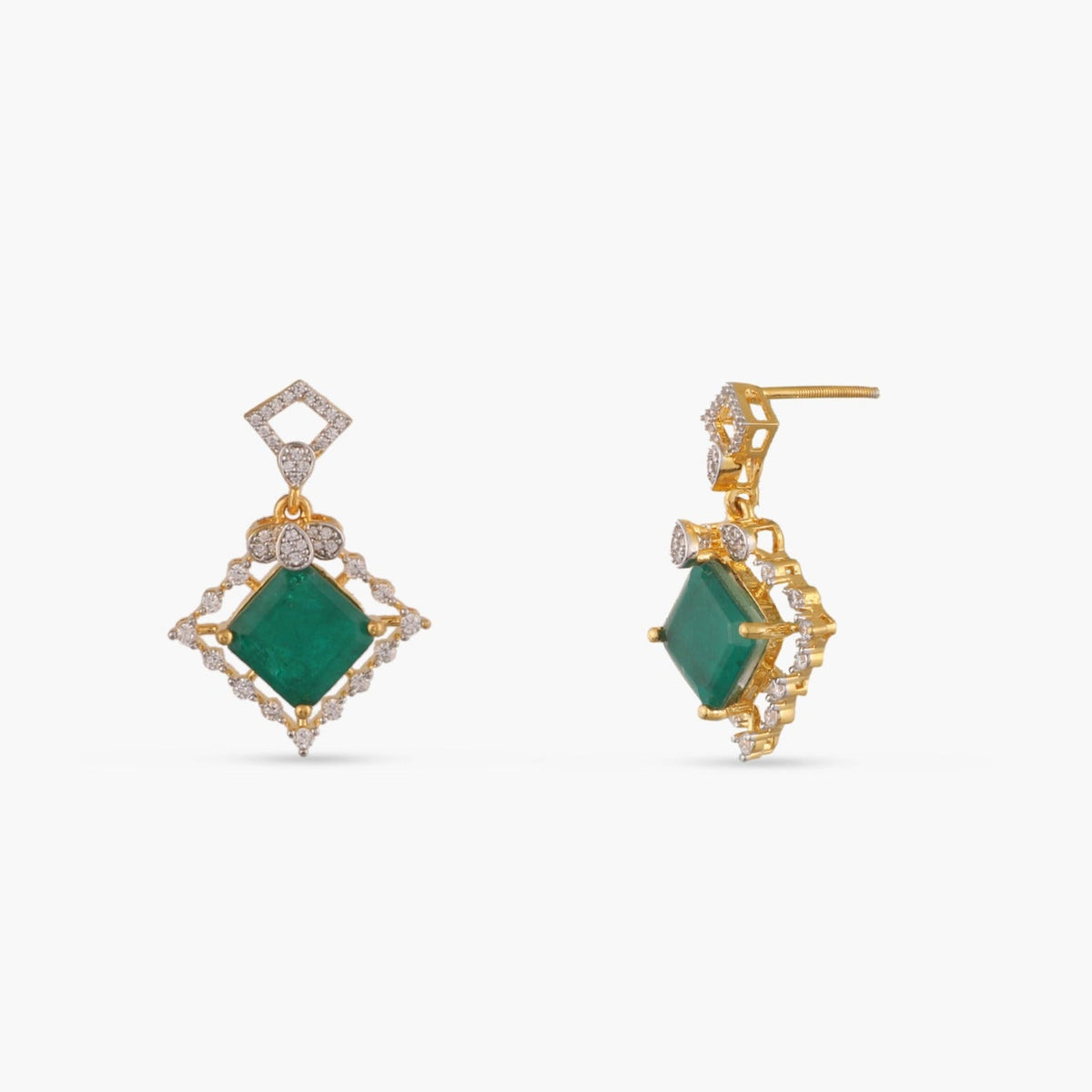 Pendants Emerald Sparkle CZ Silver Pendant Set