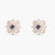 Sapphire Bloom CZ Silver Pendant Set