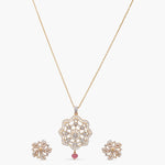 Pendants Floral Fiesta CZ Silver Pendant Set