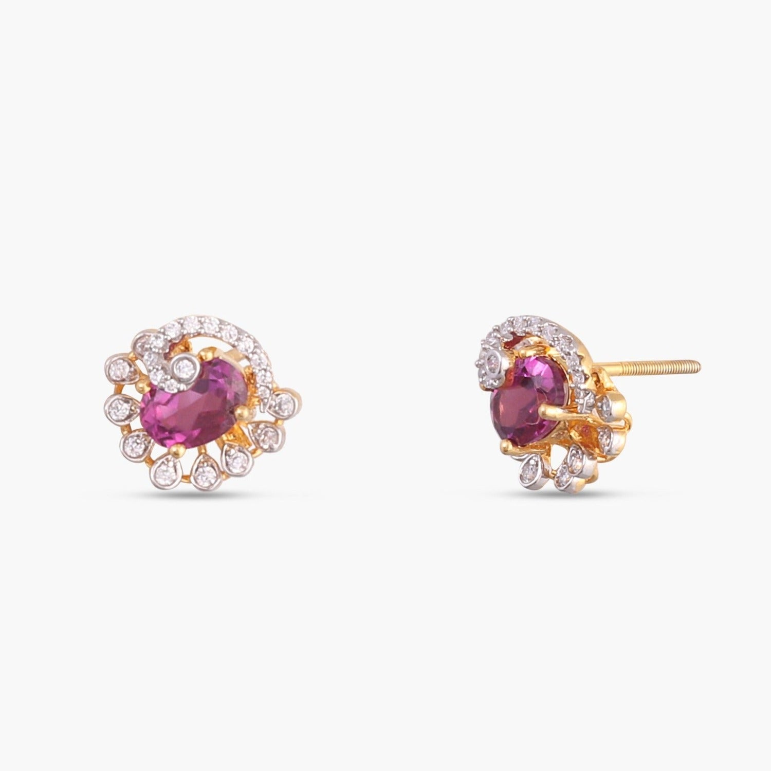 Pendants Ruby Rose CZ Silver Pendant Set