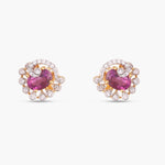 Pendants Ruby Rose CZ Silver Pendant Set