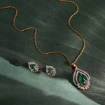Pendants Elysian Elegance CZ Silver Pendant Set