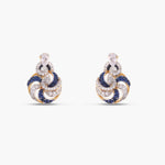 Pendants Sapphire Swirl CZ Silver Pendant Set