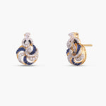 Pendants Sapphire Swirl CZ Silver Pendant Set