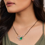 Pendants Emerald Essence CZ Silver Mangalsutra