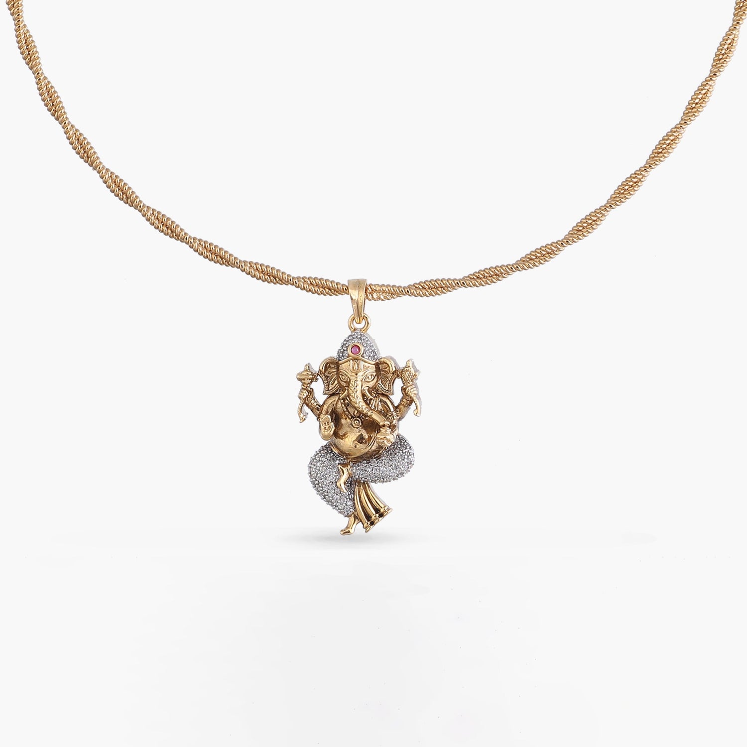 Pendants Vinayaka Antique Silver Pendant Necklace