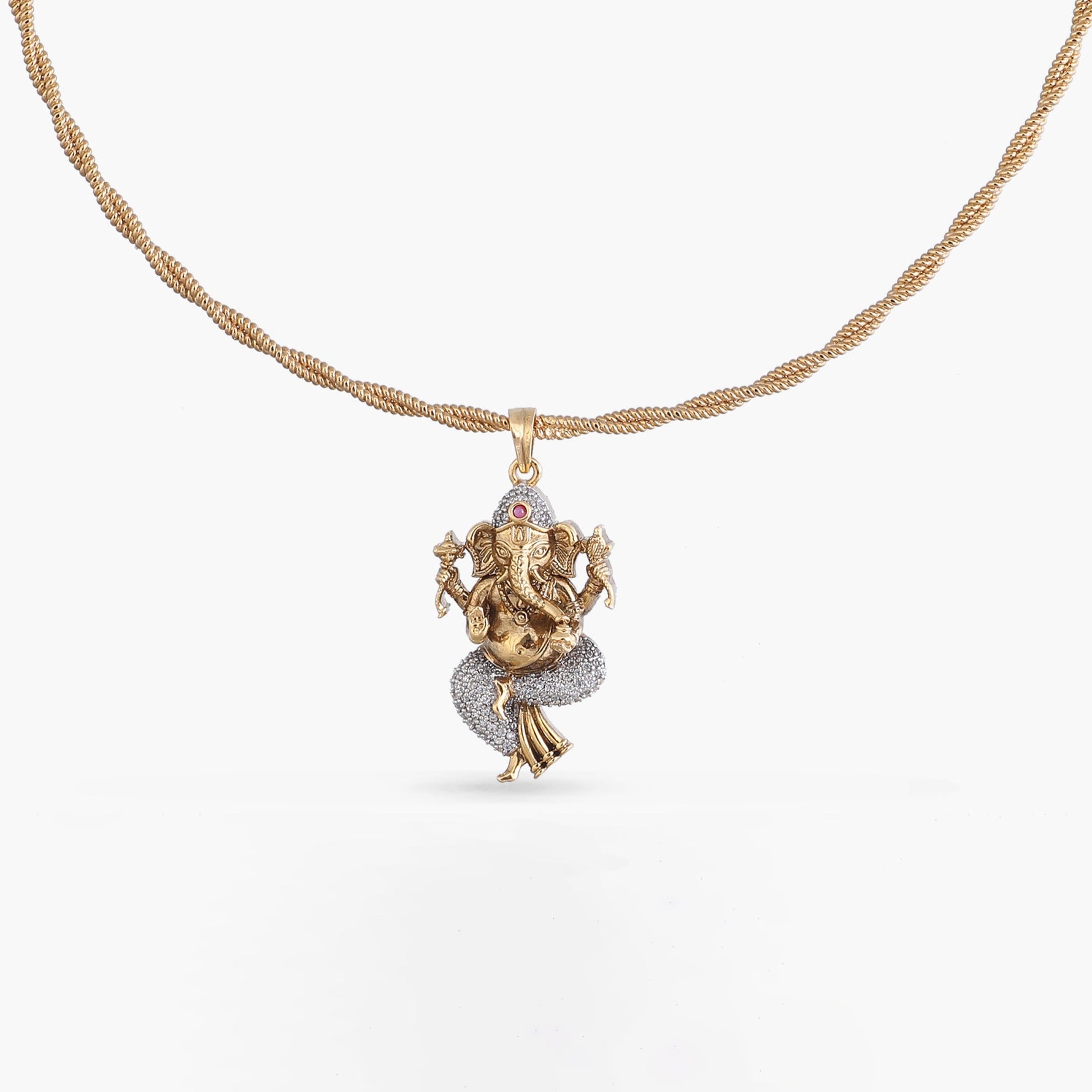 Pendants Vinayaka Antique Silver Pendant Necklace