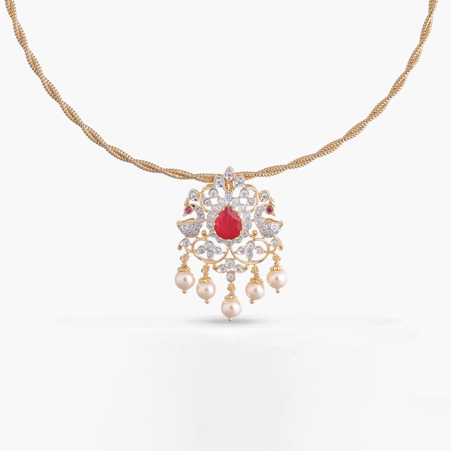 Pendants Mrunal CZ Silver Pendant Necklace