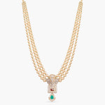 Kavya Layered CZ Long Silver Necklace