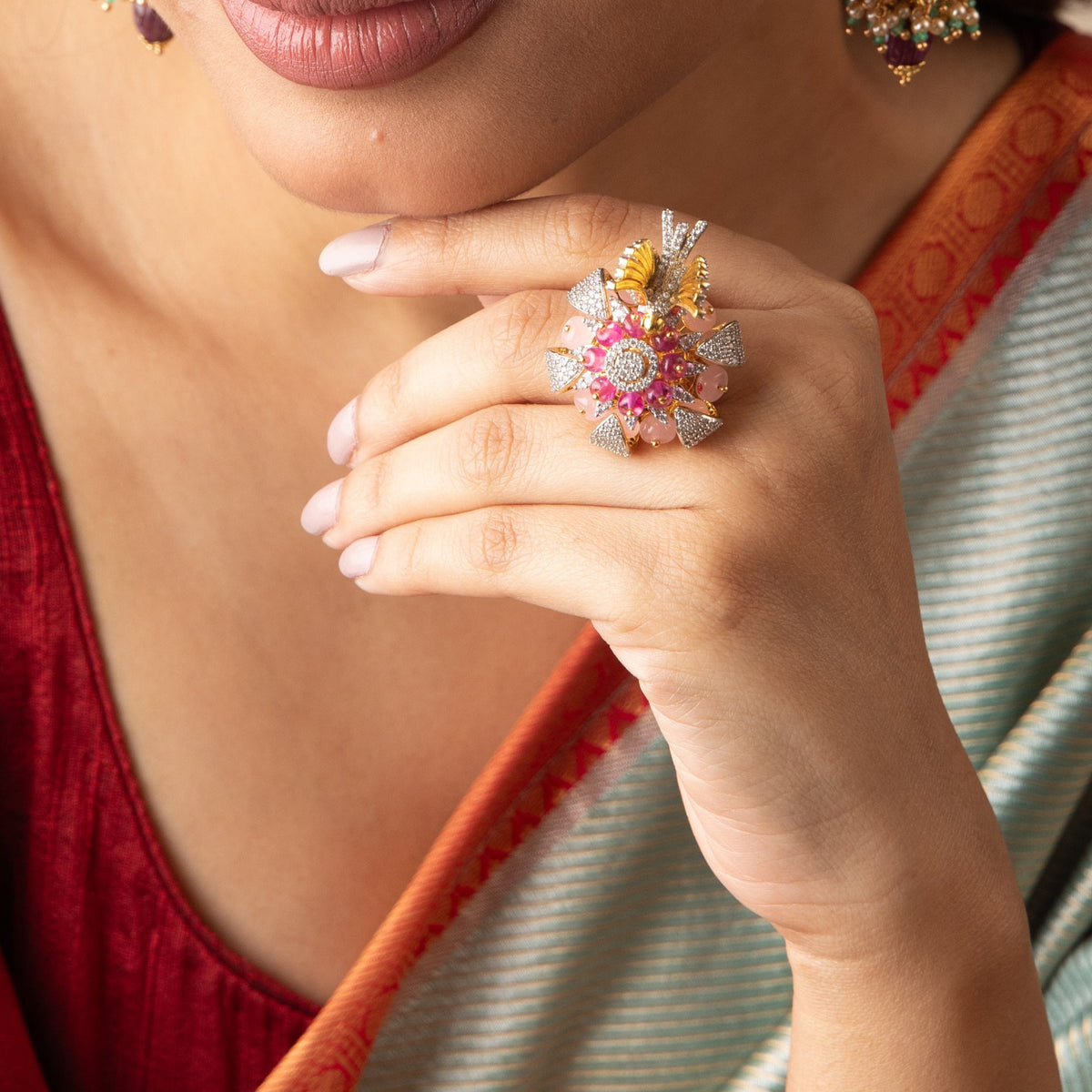 Estella Statement Silver Ring