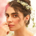 Earrings Floral Brilliance Silver Stud Earrings