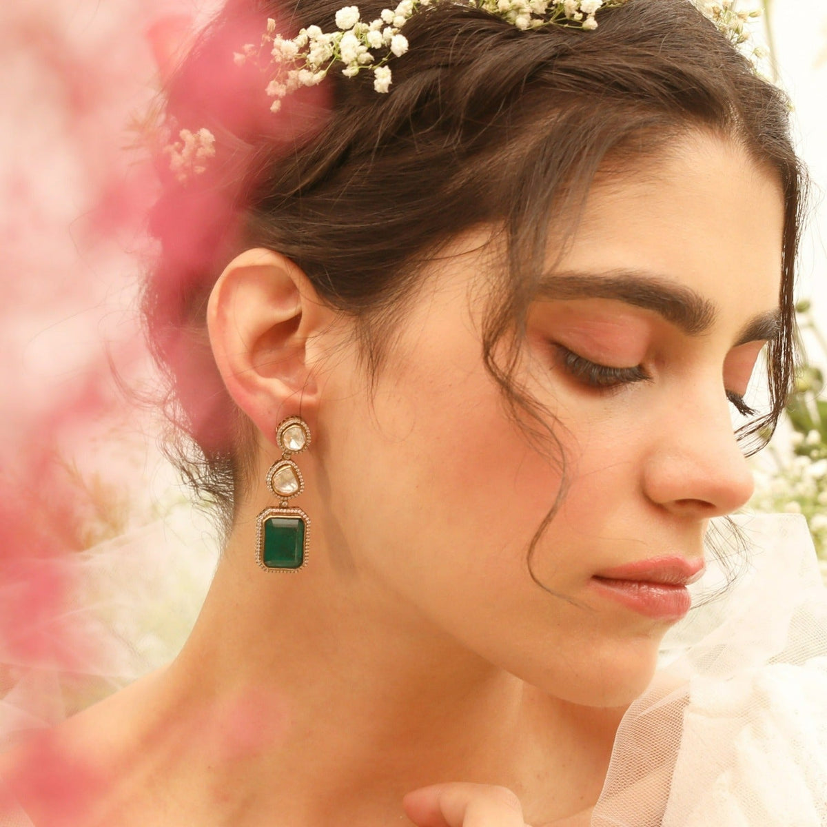 Earrings Modern Moissanite Silver Drop Earrings