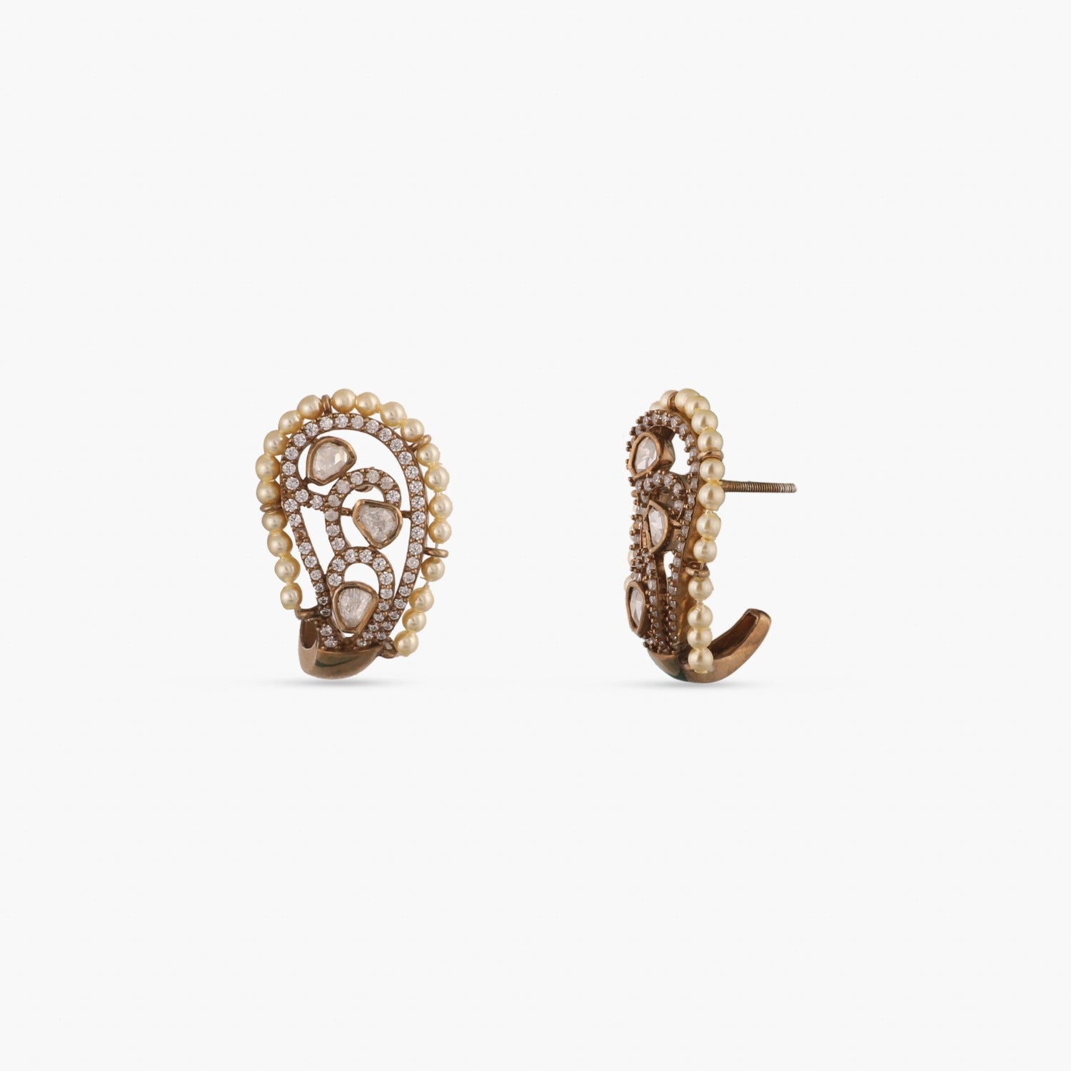 Earrings Minimal Moissanite Silver Huggie Earrings