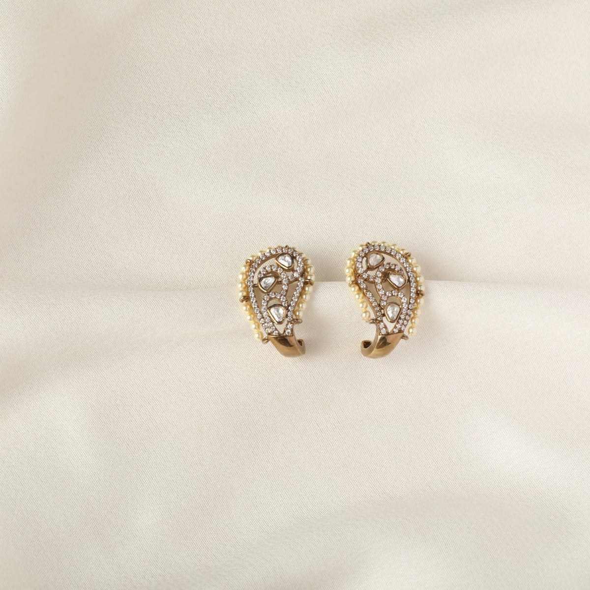 Earrings Minimal Moissanite Silver Huggie Earrings