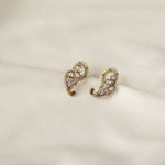 Mango Moissanite Silver Huggie Earrings