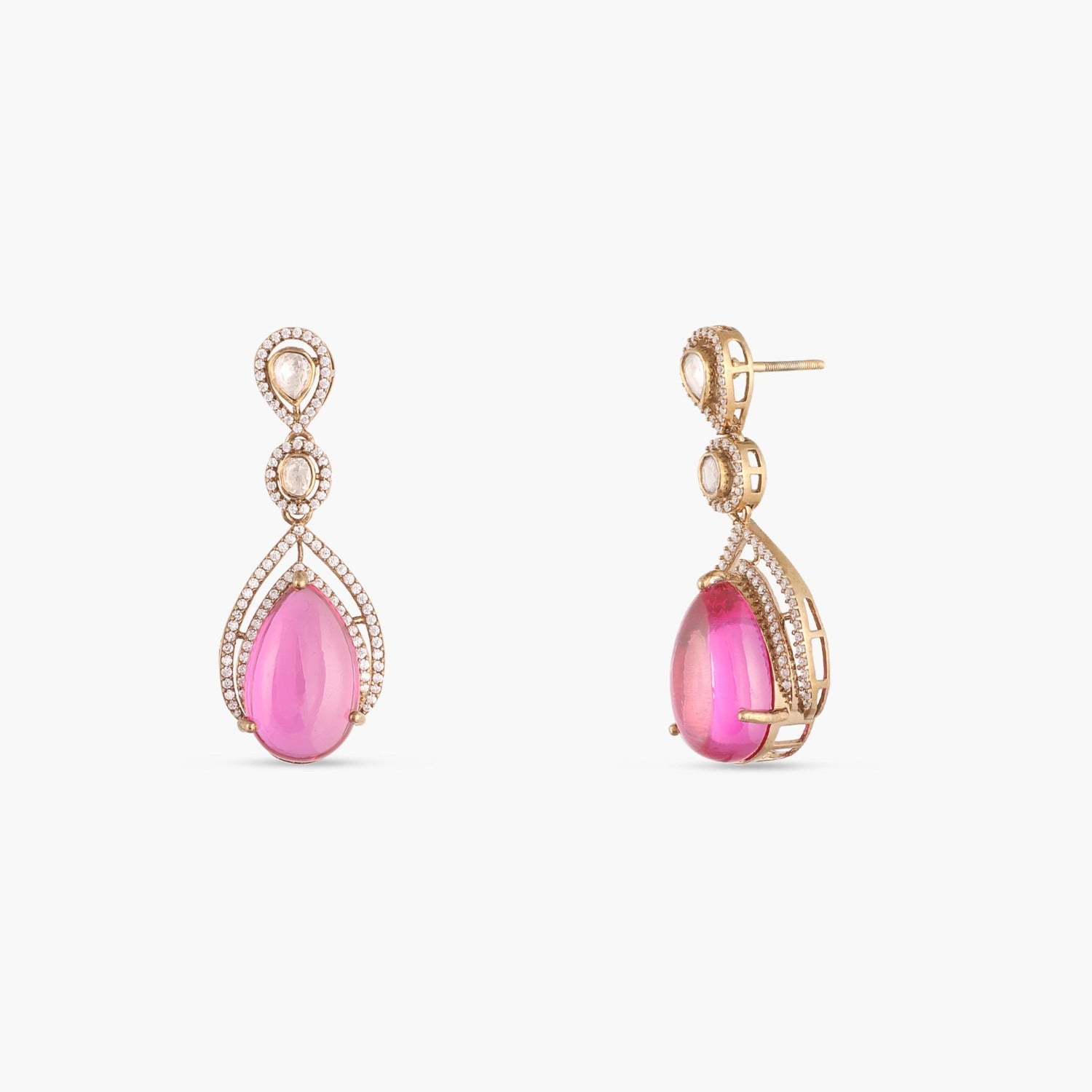 Earrings Pearl Moissanite Silver Drop Earrings