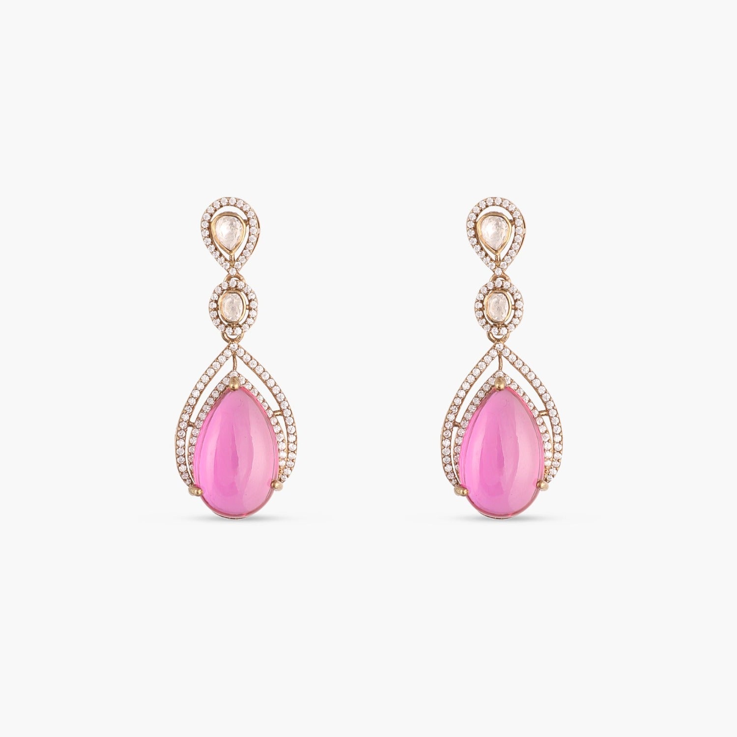 Earrings Pearl Moissanite Silver Drop Earrings