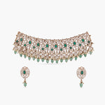 Necklaces Kalyani Moissanite Silver Choker Set