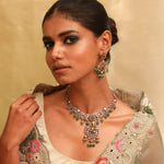 Necklaces Akhila Moissanite Silver Necklace Set