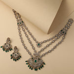 Necklaces Unnati Moissanite Silver Necklace Set