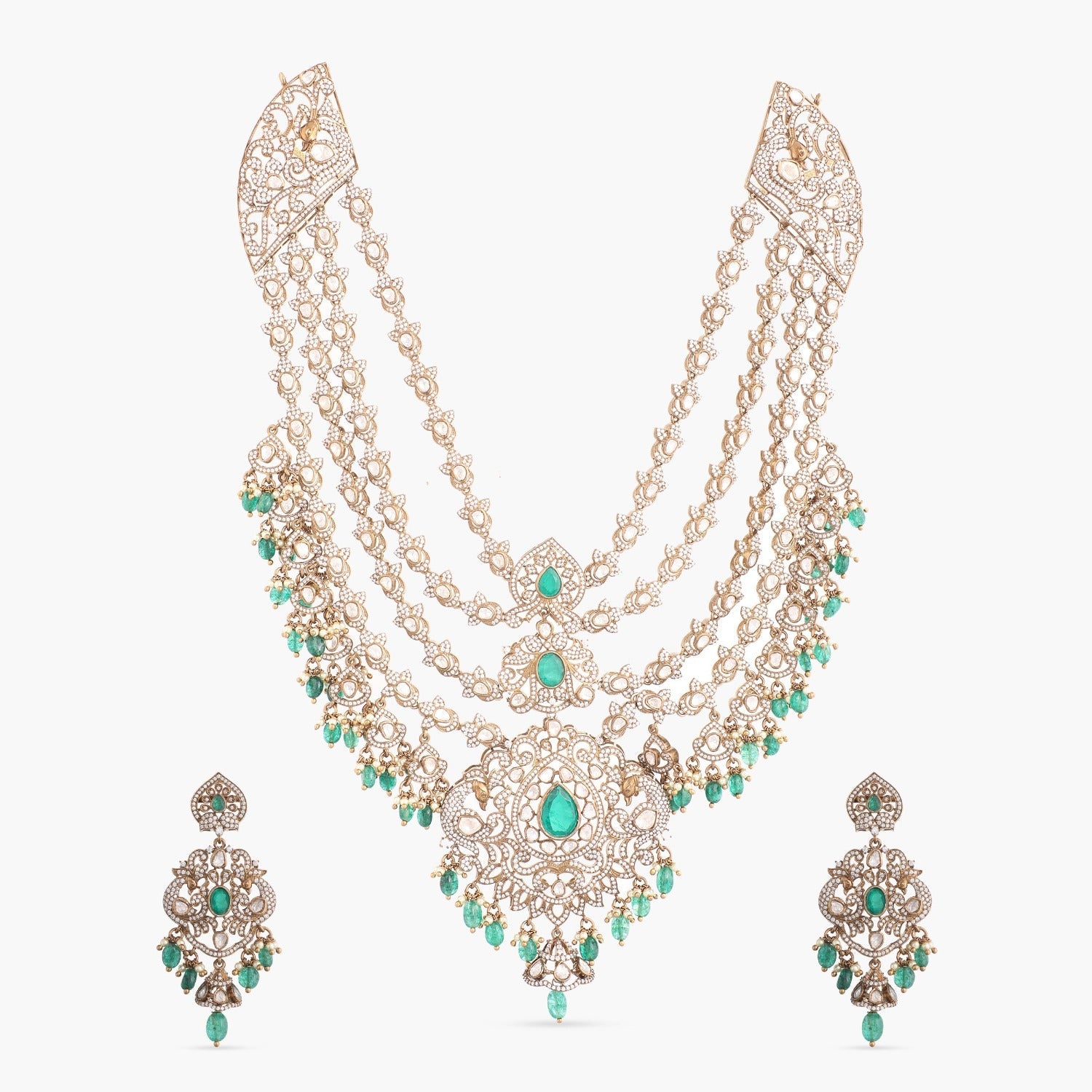 Necklaces Advaita Moissanite Silver Layered Necklace Set