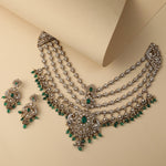 Necklaces Advaita Moissanite Silver Layered Necklace Set