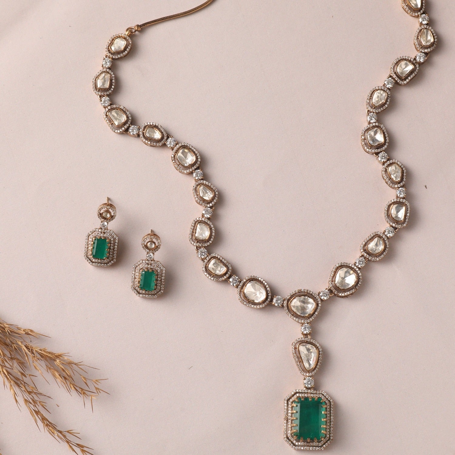 Necklaces Cascading Brilliance Moissanite Silver Necklace Set