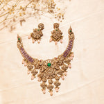 Necklaces Elephant and Peacock Moissanite Silver Necklace Set