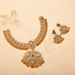 Necklaces Shreeya Coin CZ Silver Necklace Set