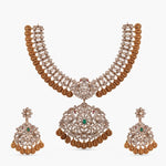 Necklaces Shreeya Coin CZ Silver Necklace Set