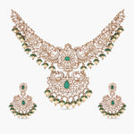 Necklaces Regal Peacock Silver Moissanite Necklace Set