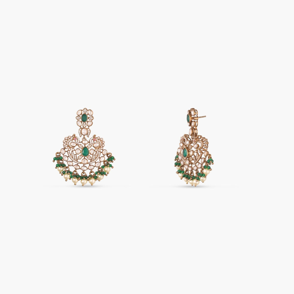 Necklaces Regal Peacock Silver Moissanite Necklace Set