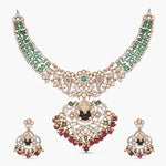 Necklaces Kashvi Moissanite and Gemstone Necklace Set