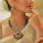 Necklaces Kashvi Moissanite and Gemstone Necklace Set