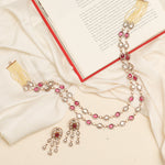 Necklace Reem Moissanite Dual Layer Silver Necklace Set