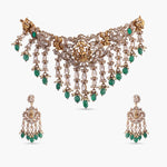 Choker Dharini Nakshi Moissanite Silver Choker Set