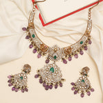 Necklace Yasmin Moissanite Silver Hasli Necklace Set