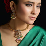 Necklace Vedika Kempu Antique Silver Necklace Set