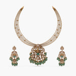 Necklaces Diya Kempu Antique Silver Necklace Set