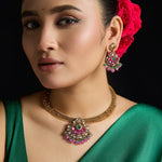 Necklace Hansini Kempu Antique Silver Necklace Set