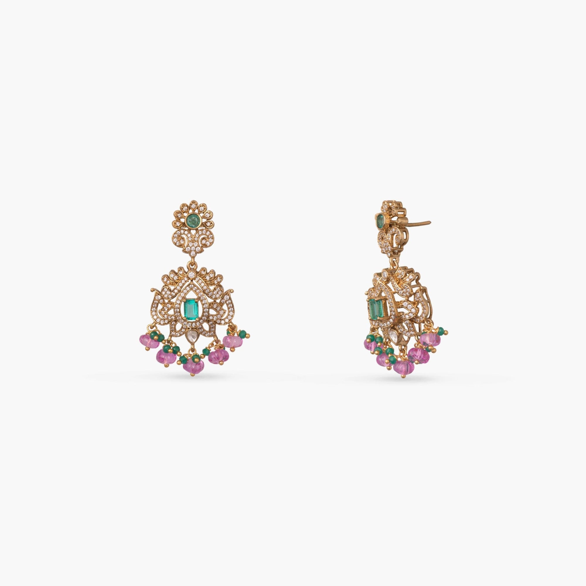 Mohana Kempu Antique Silver Necklace Set