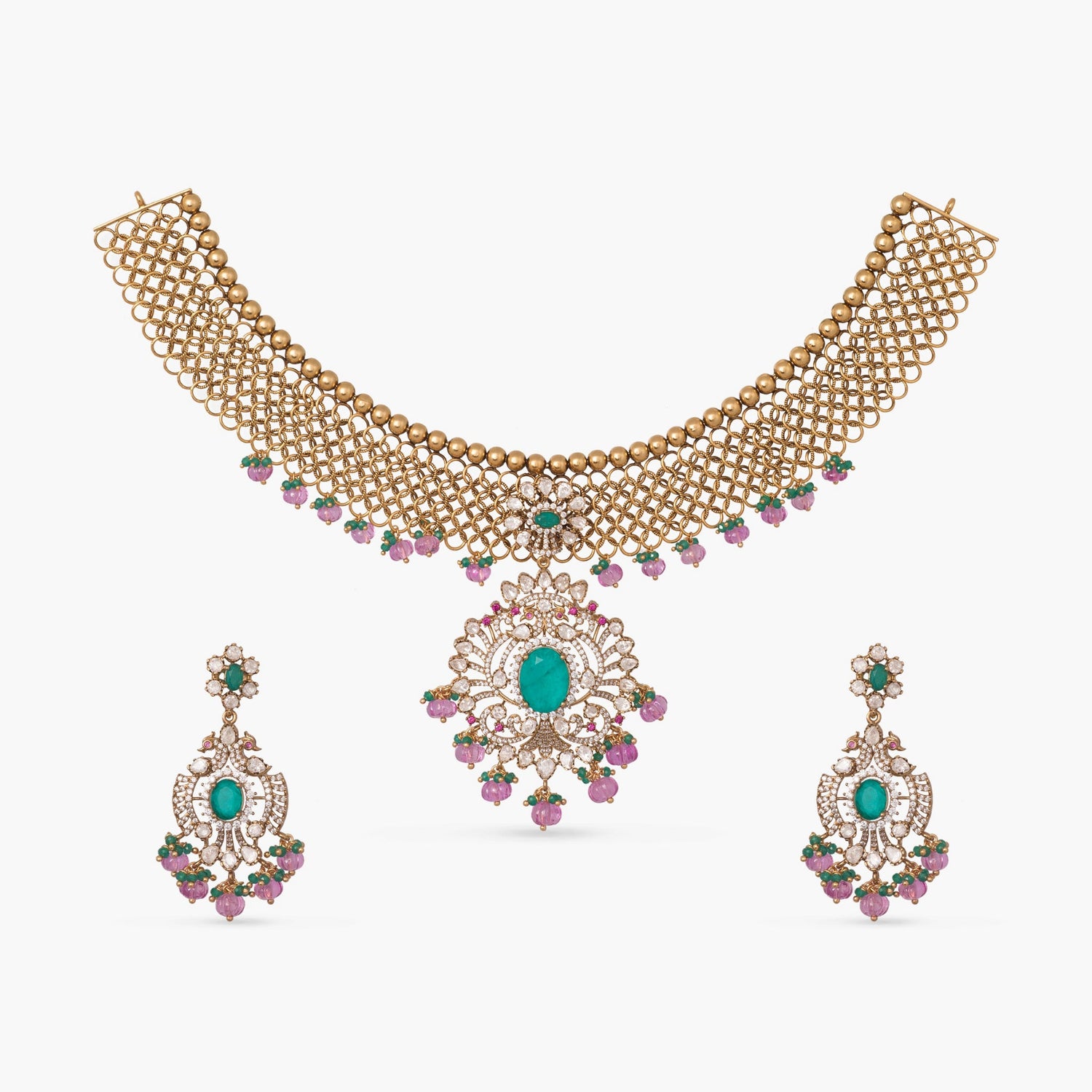 Necklace Meera Silver Necklace Set