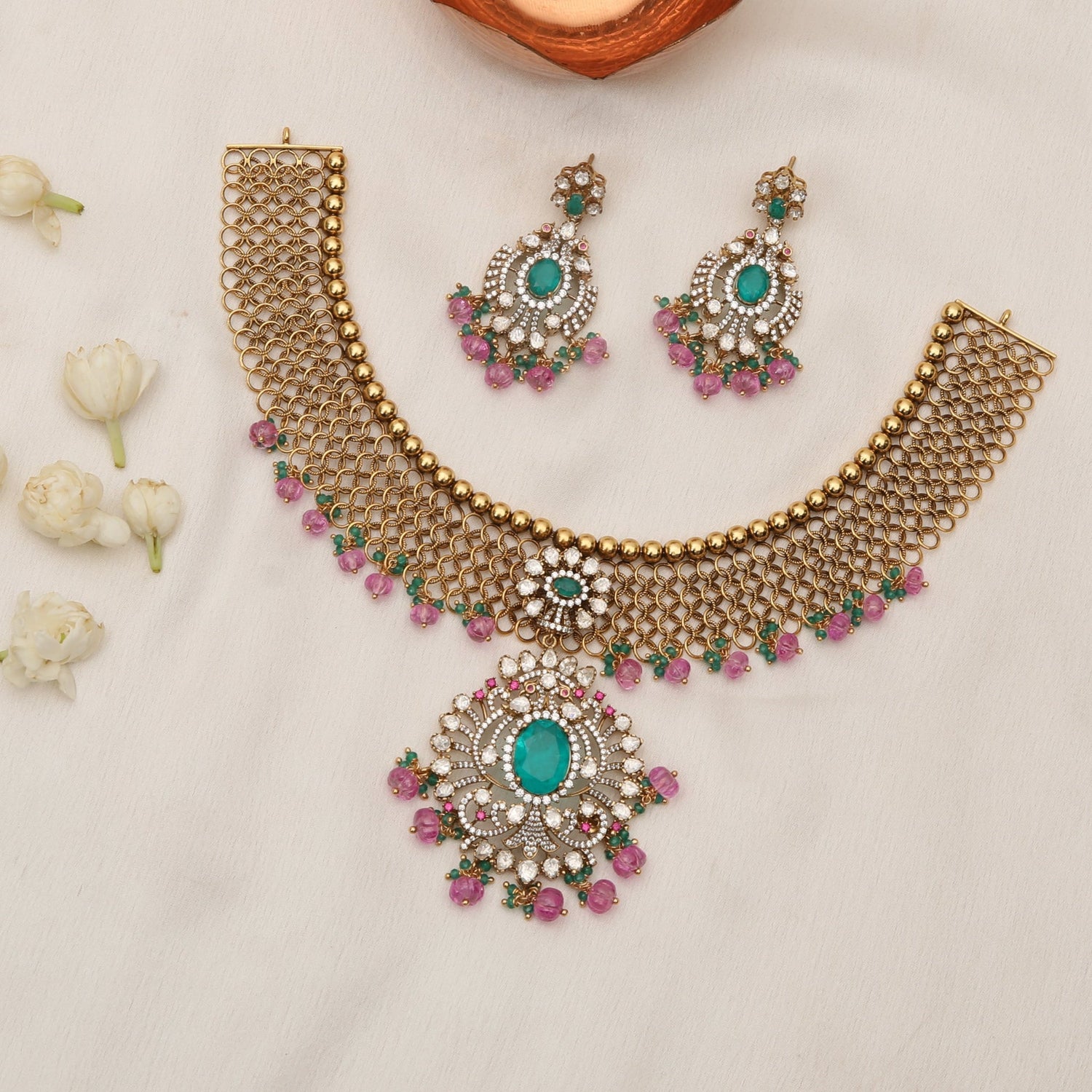 Necklace Meera Silver Necklace Set