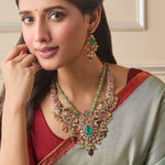 Amravati Moissanite Silver Necklace Set